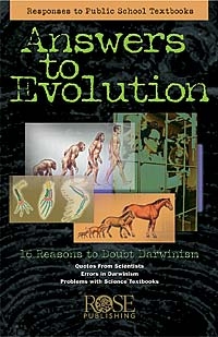 9781890947897 Answers To Evolution Pamphlet
