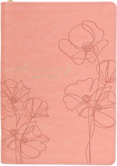 9781639521128 His Mercy Never Fails Journal With Zipper Closure