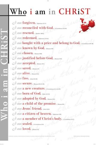 9781596363991 Who I Am In Christ Wall Chart Laminated