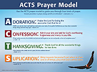 9781628624052 ACTS Prayer Model Wall Chart Laminated
