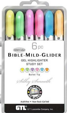634989981762 Bible Mild Glider Gel Highlighter Kit