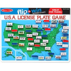 000772020985 Flip To Win USA License Plate Game