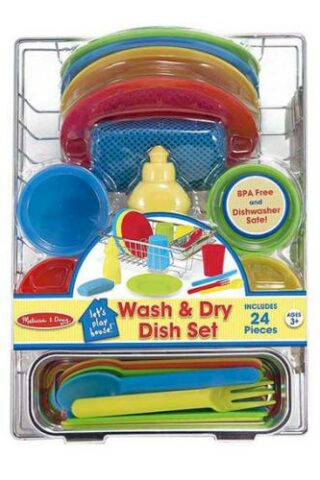 000772042826 Pretend Play Wash And Dry Dish Set