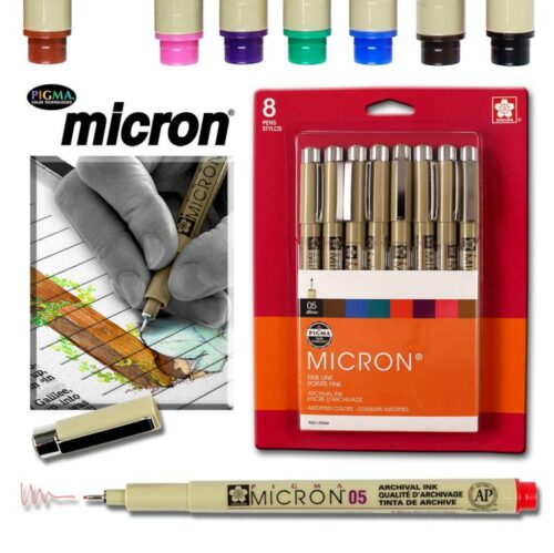 053482300663 Pigma Micron Fine Line Assorted Colors Set