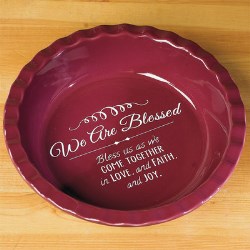 095177566930 We Are Blessed Deep Dish Pie Plate
