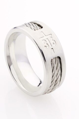1220000130333 John 3:16 Cable And Cross (Size 10 Ring)