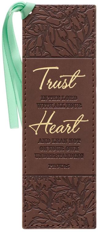 1220000138711 Trust With All Your Heart Brown Floral Faux Leather