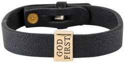 195002316577 God First Leather Cuff (Bracelet/Wristband)