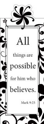 6006937093263 All Things Are Possible Magnetic Bookmark