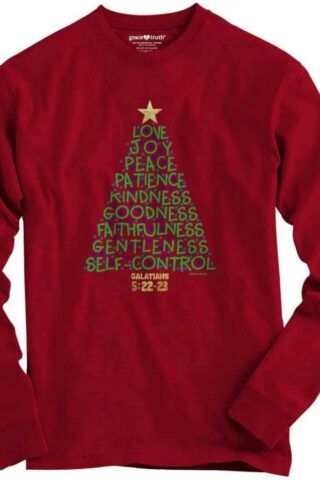 612978597170 Grace And Truth Christmas Tree Fruit Long Sleeve (Small T-Shirt)