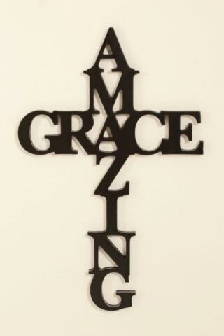 656200136089 Amazing Grace Carved Word Sign (Plaque)