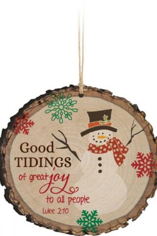 656200198926 Good Tidings Sliced Log (Ornament)