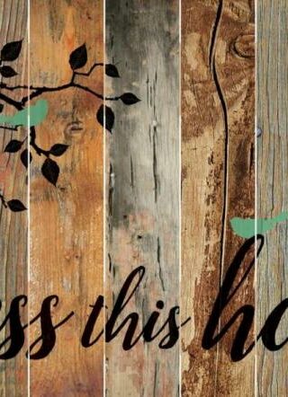 656200252819 Bless This Home Oversized Barn Board Sign (Plaque)