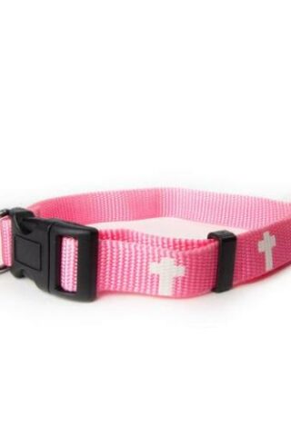 720011900303 Pink Non Padded Cross Collar Large