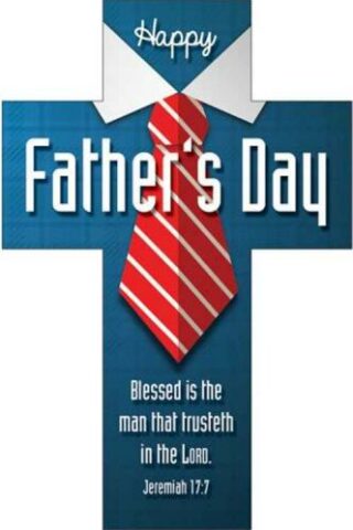 730817370590 Happy Fathers Day Cross Jeremiah 17:7 KJV Pack Of 25