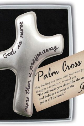 785525279451 God Is Never Palm Cross