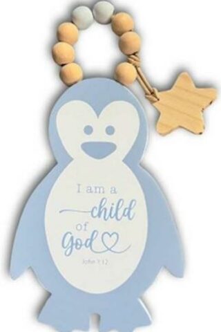 785525315555 I Am A Child Of God Penguin Door Knob Hanger John 1:12