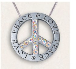 787909261601 Peace And Love Crystal Cross