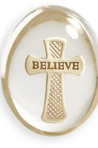 798890087477 Believe Cross Stone