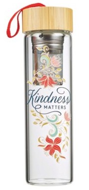 843310101308 Kindness Matters Glass Water Bottle Infuser