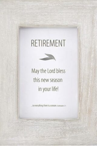 886083729249 Retirement Framed Tabletop Verses