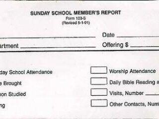 9780805408010 Sunday School Members Report Offering Envelopes