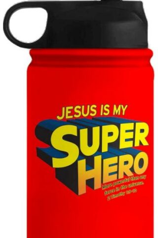 612978599167 Kerusso Jesus Is My Hero Stainless Steel Sport Bottle