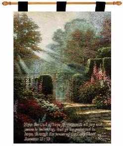 725734634870 Garden Of Grace Tapestry Wall Hanging With Verse