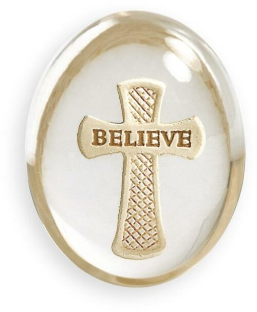 798890087477 Believe Cross Stone