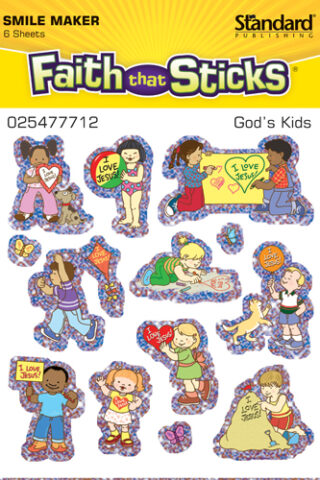 0784733414 Gods Kids Sparkly Stickers