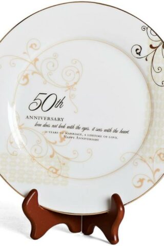 089945408898 50th Anniversary Plate With Stand