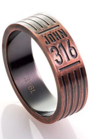 6006937145481 John 3:16 Stainless Steel (Size 9 Ring)