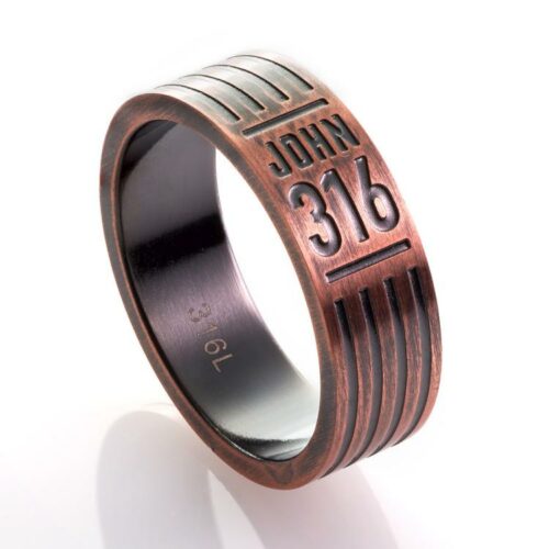 6006937145481 John 3:16 Stainless Steel (Size 9 Ring)