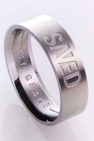 6006937145566 Saved By Grace Stainless Steel (Size 9 Ring)