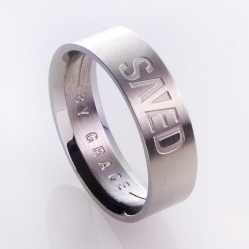 6006937145566 Saved By Grace Stainless Steel (Size 9 Ring)