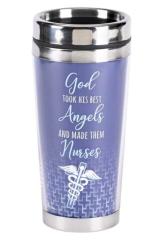 603799144780 God Took His Best Angels And Made Them Nurses Travel Mug