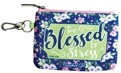 612978493113 Cherished Girl Too Blessed Coin Purse