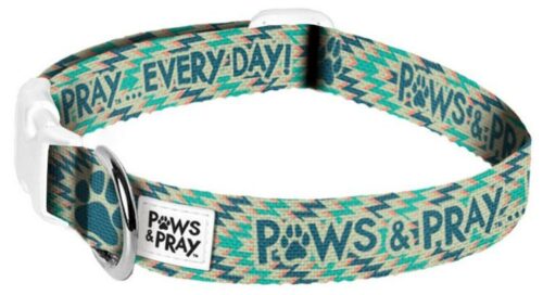 612978546116 Paws And Pray Paws Pet Collar LG-XL