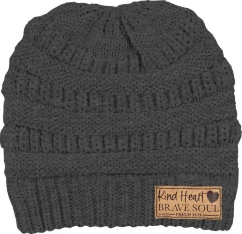 612978574546 Cherished Girl Kind Heart Ponytail Beanie