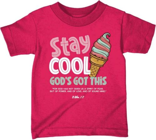 612978585511 Kerusso Kids Stay Cool Gods Got This (Small T-Shirt)