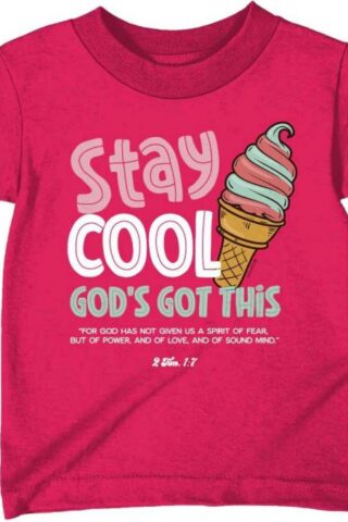 612978585535 Kerusso Kids Stay Cool Gods Got This (Large T-Shirt)