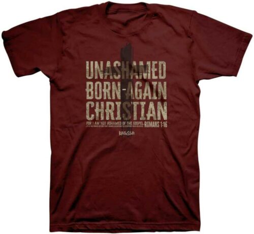 612978595589 Kerusso Unashamed Born Again Christian (Large T-Shirt)