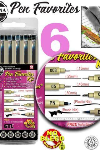 634989315062 Pigma Micro Pen Favorites Kit 6