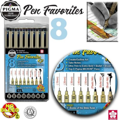 634989315086 Pigma Micro Pen Favorites Kit 8