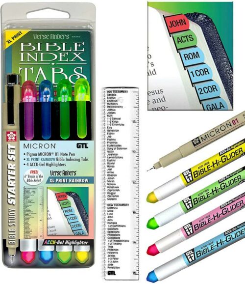 634989359264 Bible Study Starter Set XL Print Rainbow