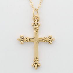 637955066104 Fleur De Lis Cross