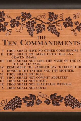 656200121740 10 Commandments Framed Carving