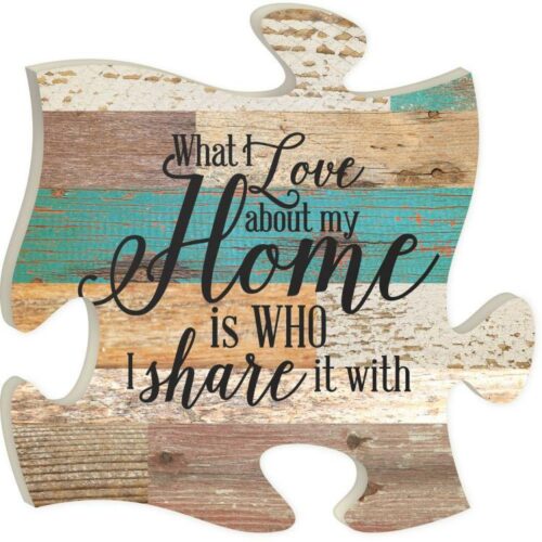 656200230367 What I Love Puzzle Piece (Plaque)