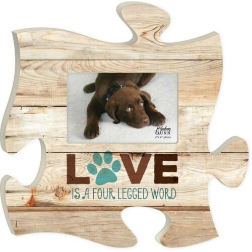 656200230442 Love Pawprint Puzzle Piece Photo Frame (Plaque)