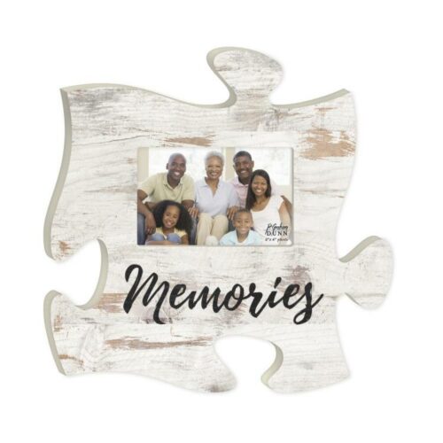 656200276181 Memories Photo Frame Puzzle Piece (Plaque)